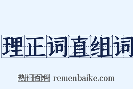 理正词直组词是什么意思的图片